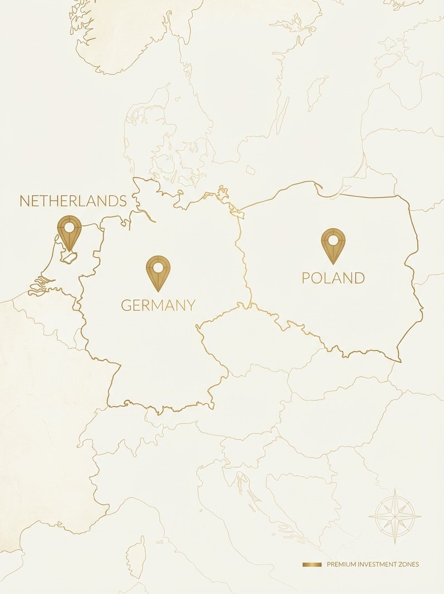 ANNONNA — Premium Investment Zones map: Poland, Germany, Netherlands